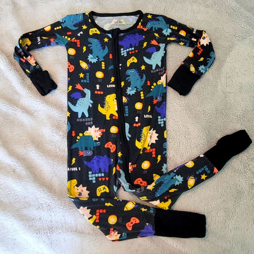 Little Sleepies Next Level Dinos Zippie 12 to 18 Months
